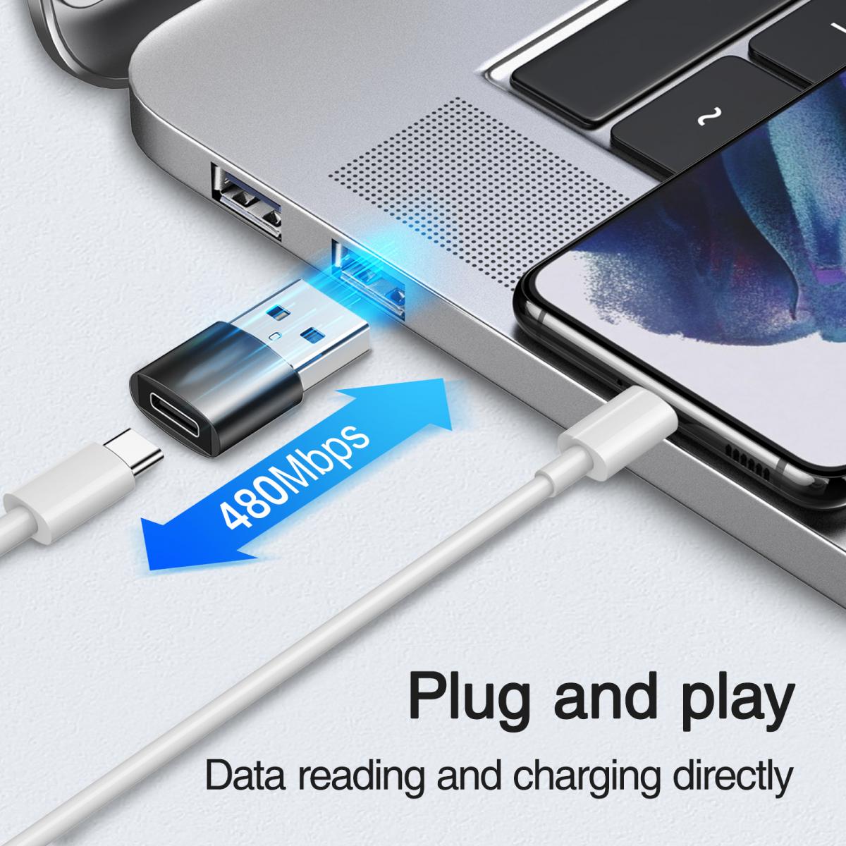 SiGN USB-C till USB-A Adapter, 2-pack - 2