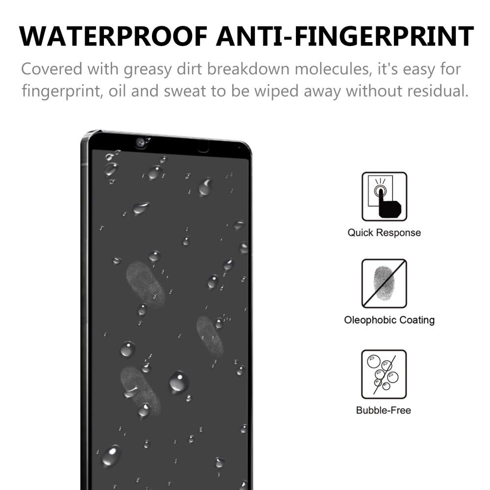 Heltäckande Skärmskydd Härdat Glas för Sony Xperia 1 II - 4