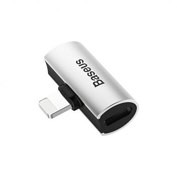 Baseus L46 Adapter Lightning till Dual Lightning, Ladda & Lyssna - Silver