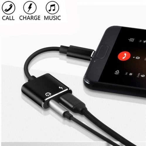 Adapter USB-C - 3,5mm - USB-C Ladda & Lyssna - Silver - 3