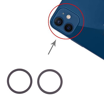 Original iPhone 12 Kameraring (2-pack) - Blå