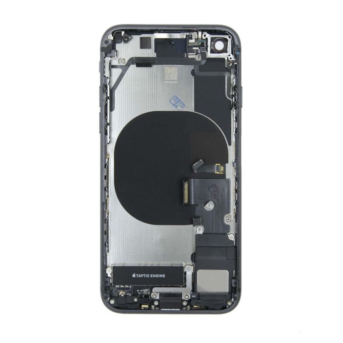Original iPhone 8 Komplett Baksida Med Alla Flex Kablar - Svart - 2