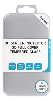 DELTACO Skärmskydd 3D härdat glas för Huawei P30 Pro - Transparent