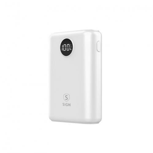 SiGN Mini Q.C Powerbank med Display 10.000mAh - Vit - 2