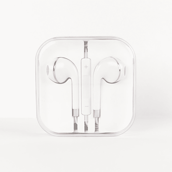 Hörlurar In-Ear med Mikrofon - 3,5 mm - Vit/Rosa