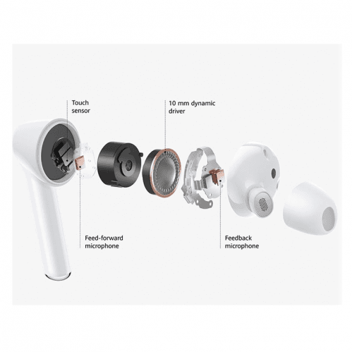 Original Huawei FreeBuds 3i True Trådlösa Hörlurar - Ceramic White - 2