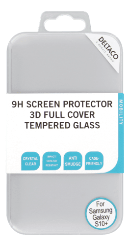 DELTACO Skärmskydd i 3D Härdat Glas för Samsung Galaxy S10 Plus - Transparent