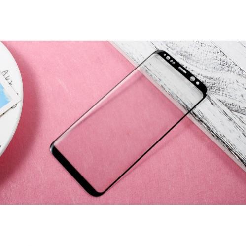 AMORUS Heltäckande skärmskydd i härdat glas för Samsung Galaxy S8 Plus - Svart - 2