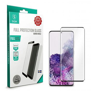 SiGN Heltäckande Skärmskydd i Härdat Glas för Samsung Galaxy S20 Plus