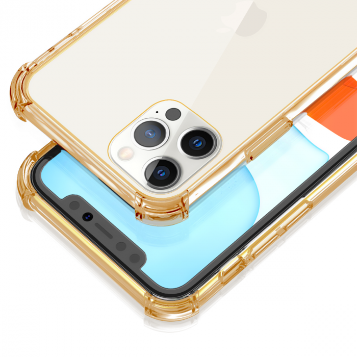 Shockproof Skal för iPhone 12/12 Pro Hög kvalité - Guld - 3