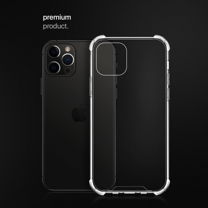 Shockproof Skal för iPhone 12/12 Pro Hög kvalité - Transparent