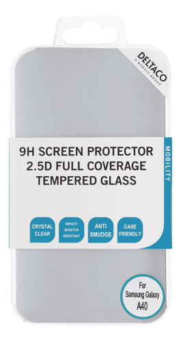 DELTACO Skärmskydd i 2.5D Härdat Glas för Samsung Galaxy A40 - Transparent