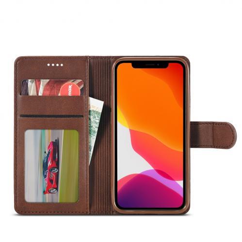 LC.IMEEKE Plånboksfodral för iPhone 12/12 Pro - Mörkbrun - 3