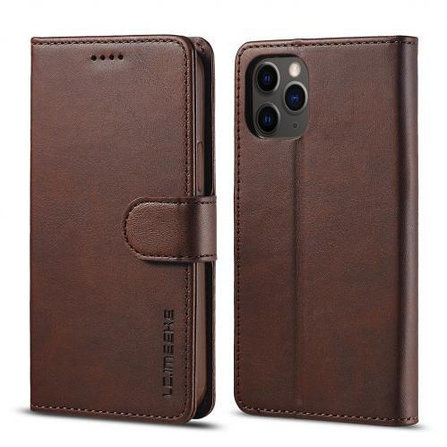 LC.IMEEKE Plånboksfodral för iPhone 12/12 Pro - Mörkbrun