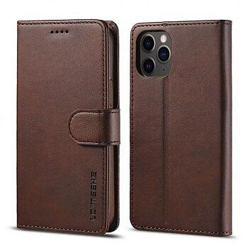 LC.IMEEKE Plånboksfodral för iPhone 12/12 Pro - Mörkbrun