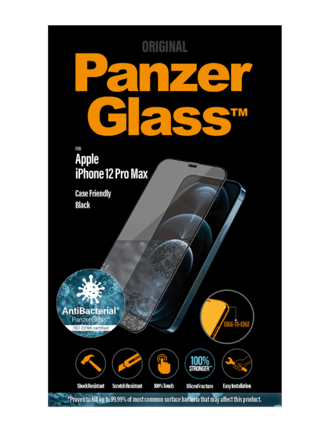 Panzerglass Skärmskydd i Härdat Glas för iPhone 12 Pro Max - 3