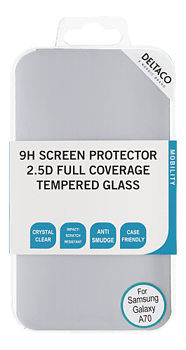 DELTACO Skärmskydd i 2.5D Härdat Glas för Samsung Galaxy A70 - Transparent