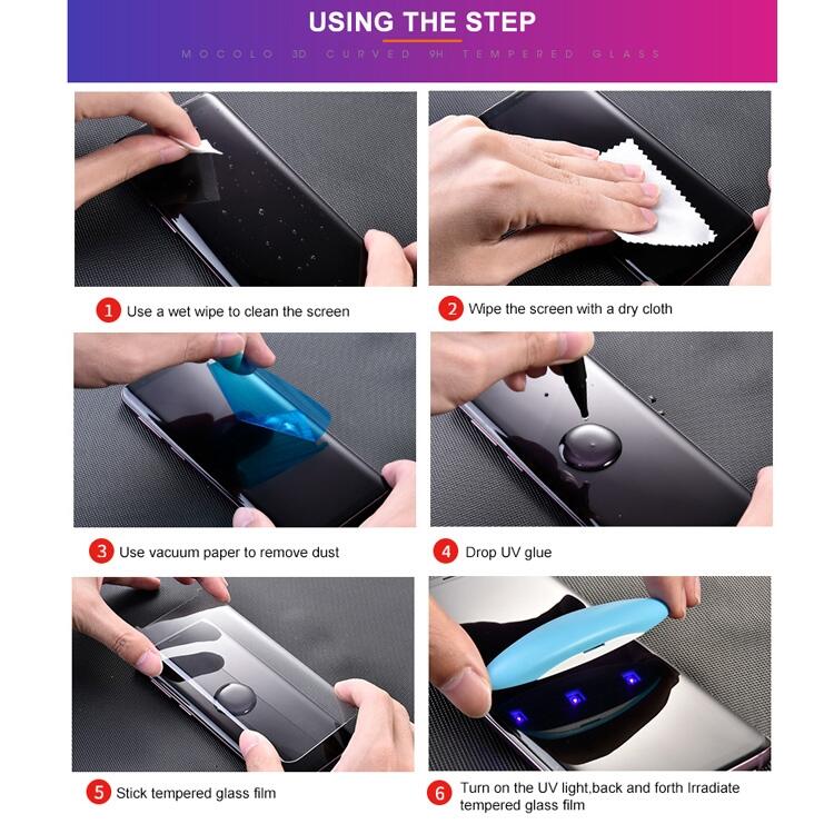 Samsung Galaxy S10 Plus MOCOLO UV Skärmskydd i 3D Härdat Glas - 4