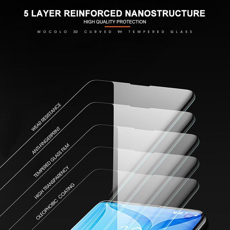 Samsung Galaxy S10 Plus MOCOLO UV Skärmskydd i 3D Härdat Glas - 3