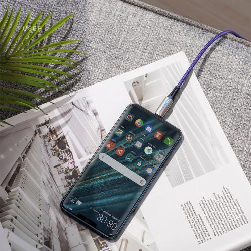 Baseus Kabel USB-C till USB-C, LED-indikator, PD 2.0, 60W, 3A, 1m - Svart - 3