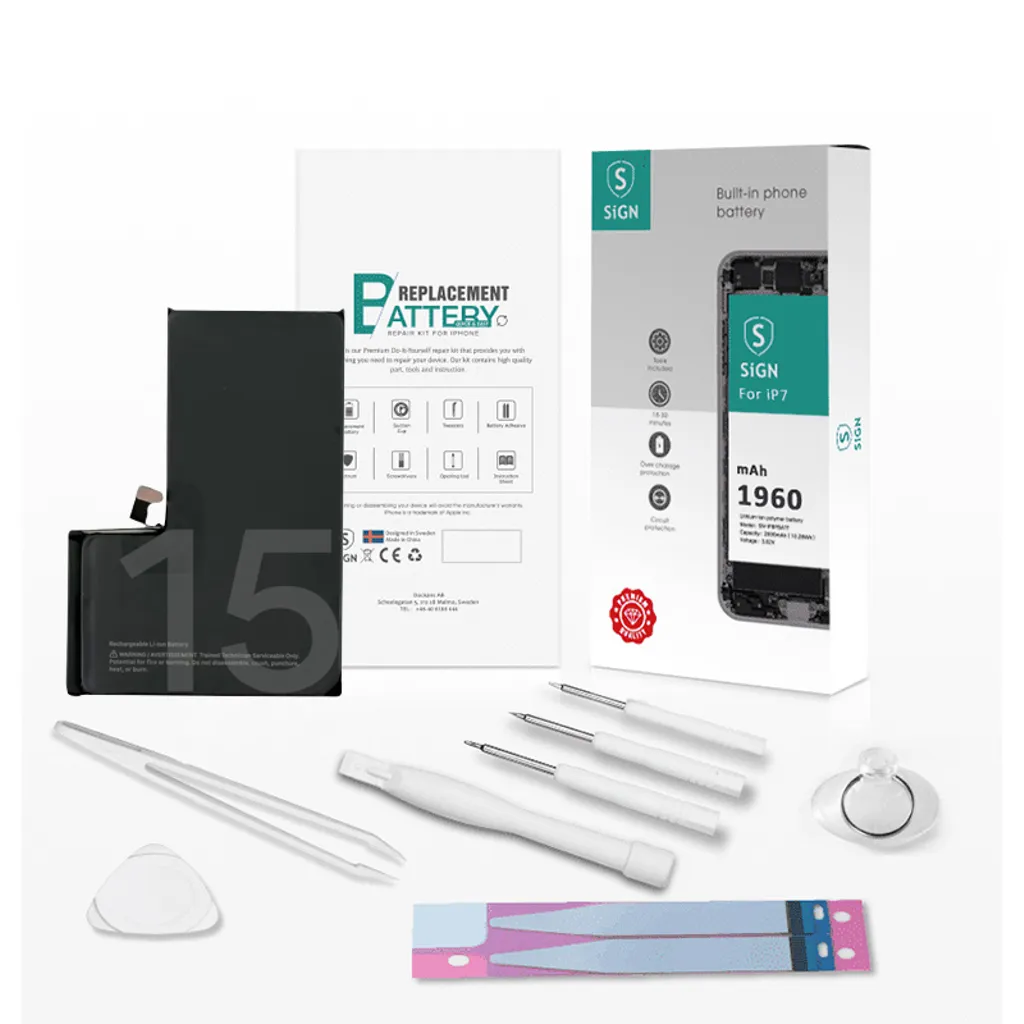 Komplett Kit för Batteribyte - iPhone 15