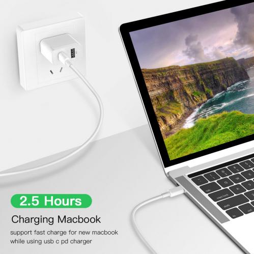 SiGN Snabbladdningskabel USB-C till USB-C 60W 3A 1 m USB-C PD - Vit - 2