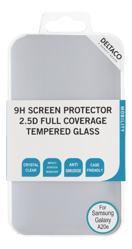 DELTACO Skärmskydd i 2.5D Härdat Glas för Samsung Galaxy A20e - Transparent