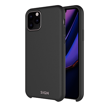 SiGN Liquid Silicone Case för iPhone 11 Pro Max - Svart