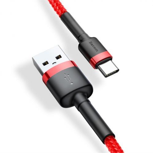 Baseus Cafule USB-C-kabel 3A 0,5 m - Röd - 7