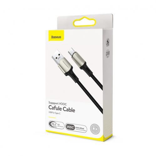 Baseus Cafule Snabbladdningskabel VOOC 30W 5A USB-C 1 m - Svart - 4