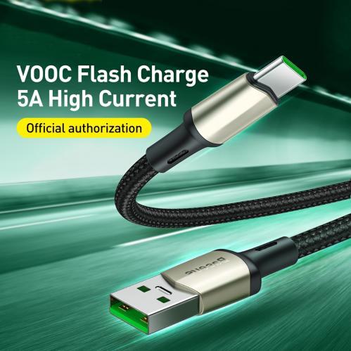 Baseus Cafule Snabbladdningskabel VOOC 30W 5A USB-C 1 m - Svart - 3