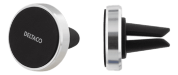 DELTACO bilhållare för ventilationsgaller, magnet, för smartphones, silver