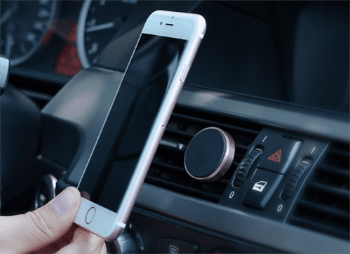 DELTACO bilhållare för ventilationsgaller, magnet, för smartphones, silver - 3