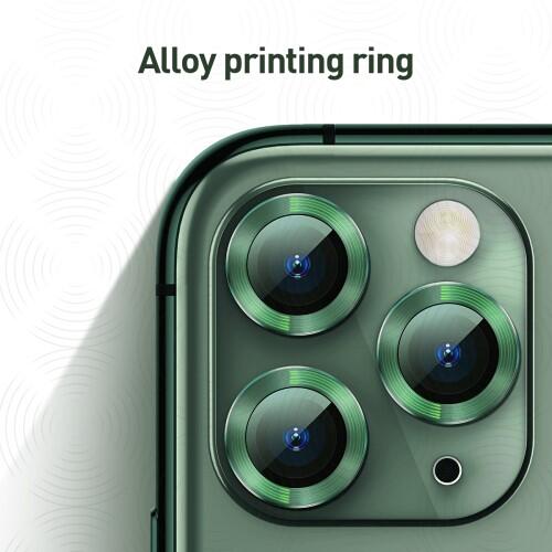 Baseus Alloy Linsskydd för iPhone 11 Pro & 11 Pro Max - Guld - 3