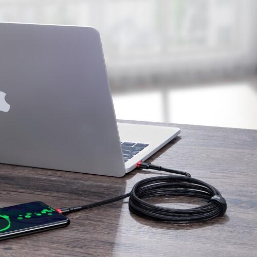 Baseus Cafule USB-C Kabel 100W, PD2.0 2m - Röd/Svart - 4