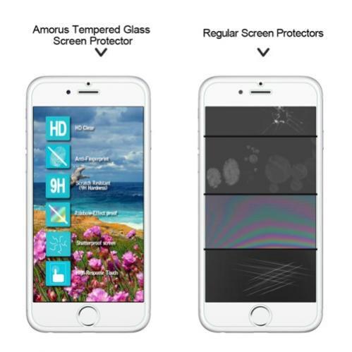 AMORUS for iPhone 7/8/SE 2 härdat skärmskydd 2.5D Arc Edge - 3