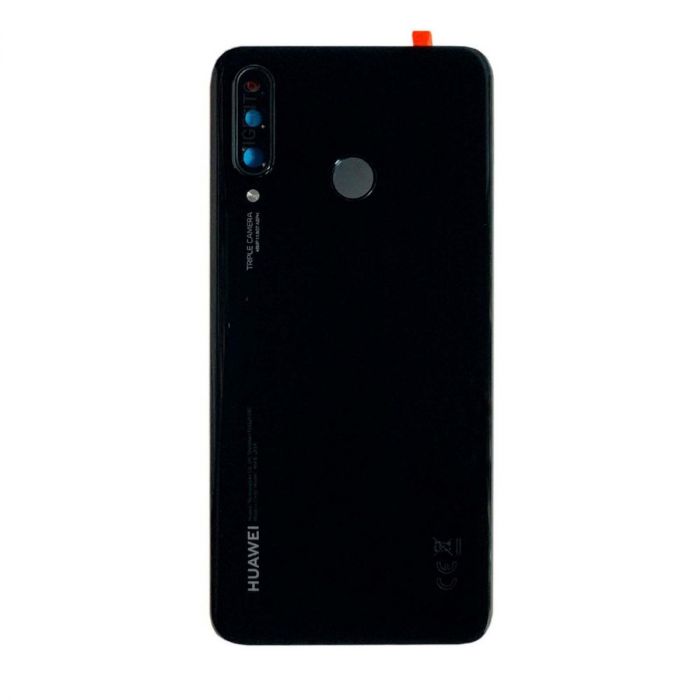 Huawei P30 Lite Baksida Med Tejp - Svart