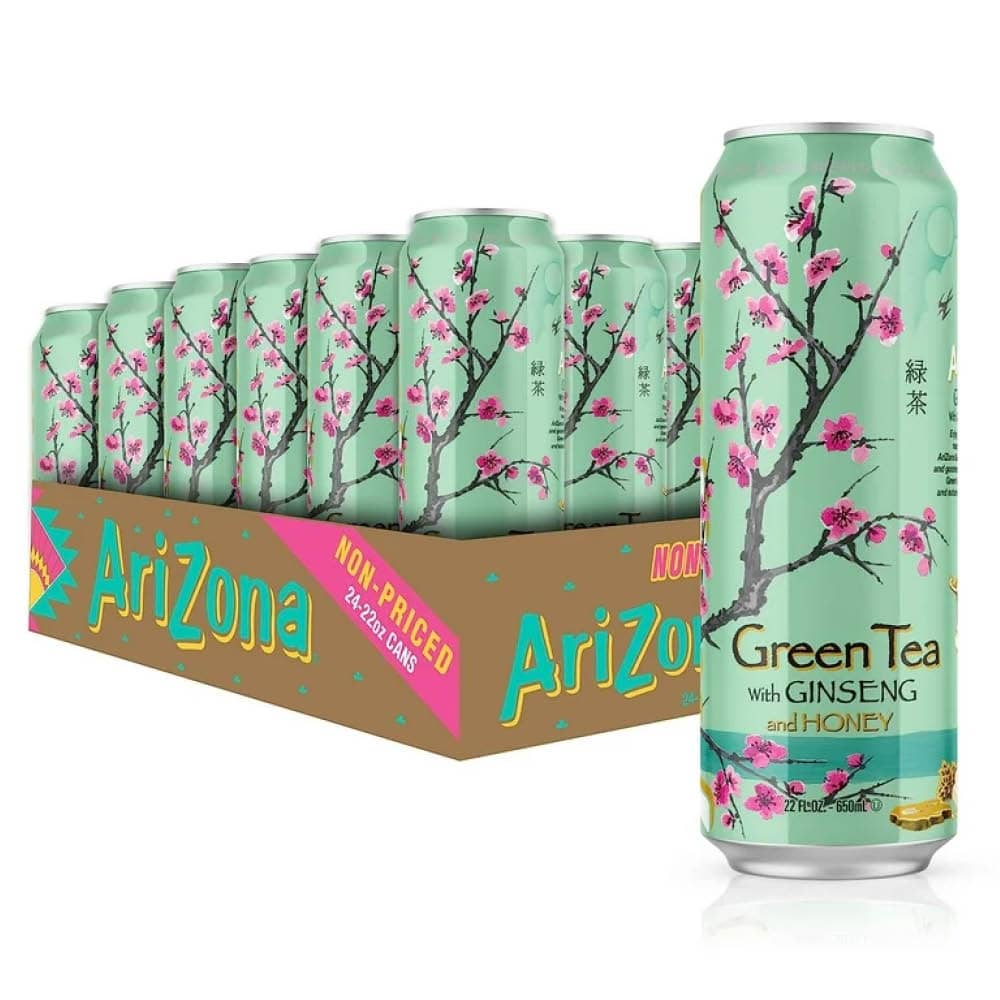 AriZona Green Tea Ginseng and Honey  (680 ml) - 24 pack