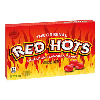 Red Hots Original – Spicy Cinnamon Candies in a Theater Box, 156 g