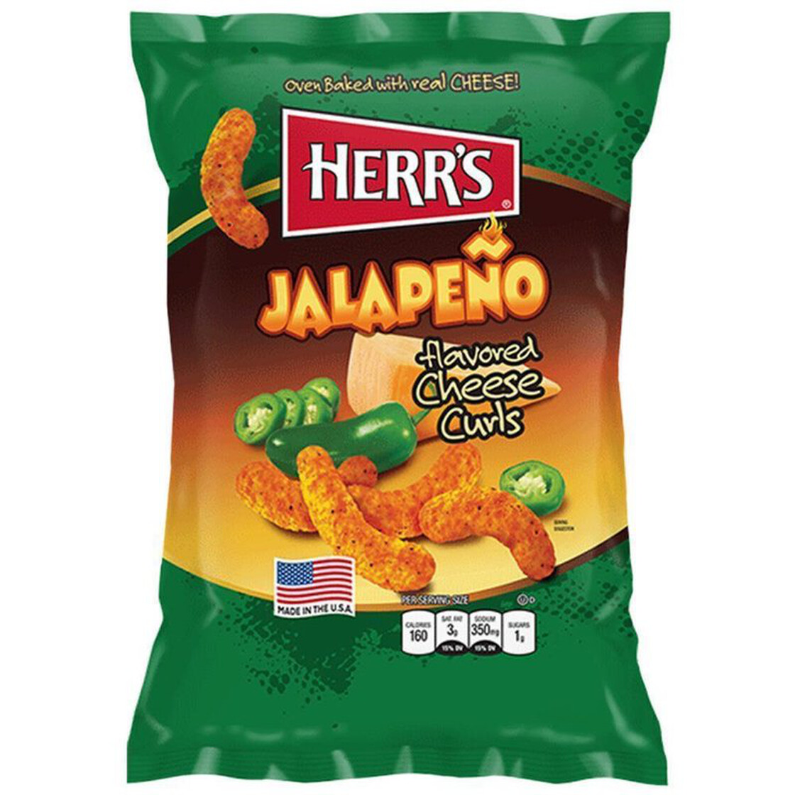 Herr´s Jalapeno Poppers Cheese Curls (28 g) The real American version
