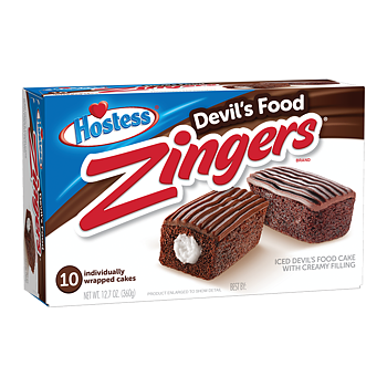 Hostess Zingers Chocolate Devil's Food Cake 10-pack (360 g)