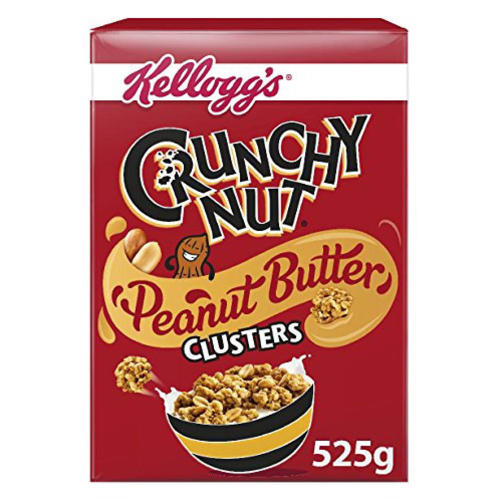 Kellogg's Crunchy Nut Peanut Butter Clusters (525 g) tastyamerica.se