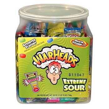 Warheads Extreme Sour Hard Candy BIG PACK 240 pieces (964 g)