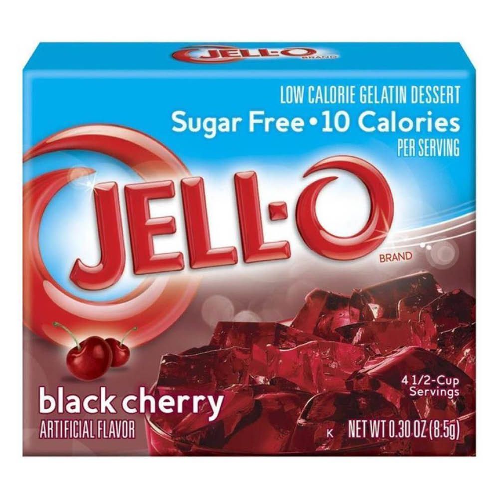 Jell-O Sugar Free Black Cherry Gelatin Dessert (8,5 g)