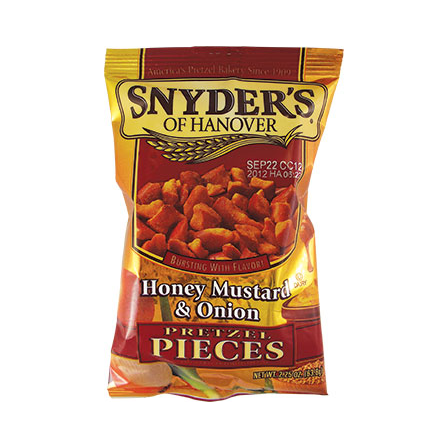 Snyder's of Hanover -hunaja-sinappi- ja sipulipretzelipalat (110 g)