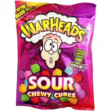 Warheads Sour Chewy Cubes (141 g) - Tasty America - slik, snacks, og soda online