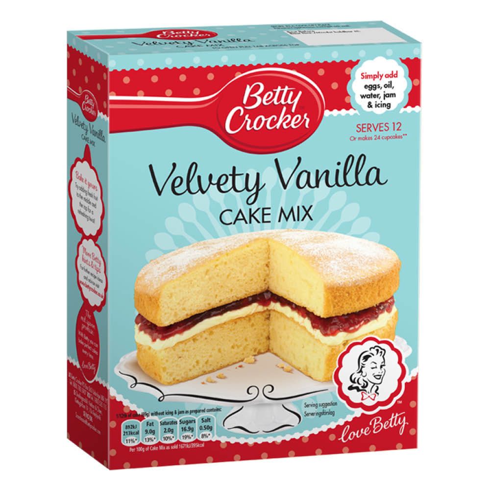 Betty Crocker Velvety Vanilla Cake Mix (425 g)