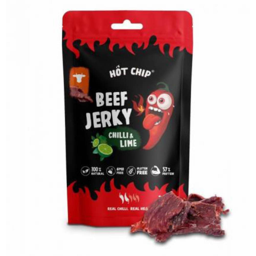 Hot Chip Beef Jerky Chilli & Lime (25 g) - Tasty America — американские,  британские и азиатские сладости, закуски, продукты для выпечки, продукты  питания и напитки