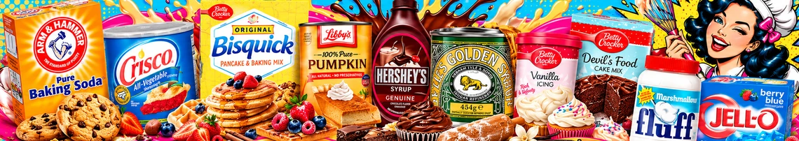 American baking products: cake mixes, frosting and pie filling
