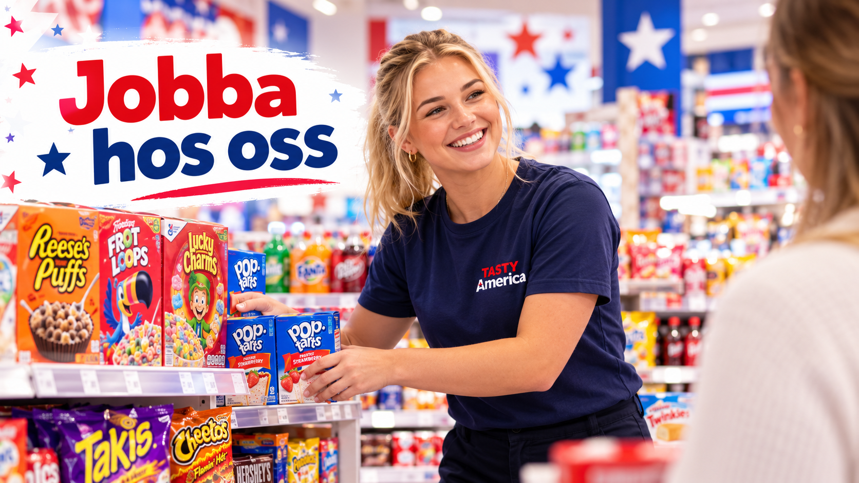 Lavora con Tasty America – assistenza clienti e rifornimento degli scaffali nel negozio di dolci